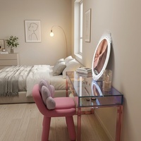 Minimalistischer Luxus-Schreibtisch mit Ästhetischem, Vergilbungsbeständigem Design für Moderne Büros - Transparenter Acryl-Konsolentisch