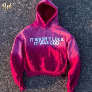 Customizable Double-Layer No <b>String</b> Hoodie Streetwear Heavyweight Silk Screen Printed Distressed Vintage Acid 100% Cotton Hooded - Product Image 3