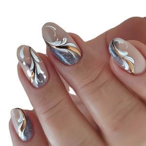 Ongles à presser de luxe personnalisés en gros, faux ongles artificiels de haute qualité, ongles à presser en gel souple à bout français - Product Image 6