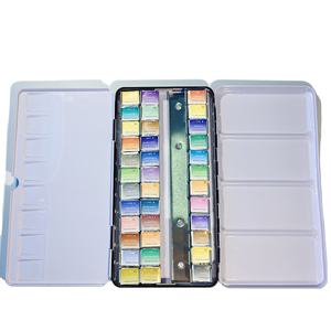 Vente directe d'usine, ensemble de peinture à l'eau solide, 36 couleurs, boîte de peinture à l'eau, ensemble de peinture artistique, peinture à l'eau avec boîte de peinture solide - Product Image 1