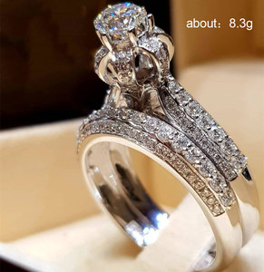 Anello da Donna Elegante con Cuore Scintillante, Gioiello Regolabile in Lega, Stile di Fidanzamento - Product Image 2
