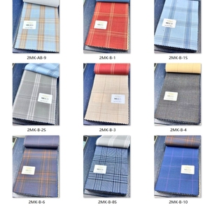 Divers motifs disponibles 2MK 9MK 11MK 280GM 50% <span class=keywords><strong>laine</strong></span> <span class=keywords><strong>m</strong></span>érinos 50% polyester Tissu en <span class=keywords><strong>laine</strong></span> peignée teint en fil à carreaux - Product Image 2
