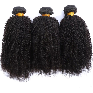 Extensions de <span class=keywords><strong>Cheveux</strong></span> Humains Naturels Vierges Bouclés Afro Kinky Indiens Bruts 4B 4C 100% Doux, Tissage de <span class=keywords><strong>Cheveux</strong></span> Humains en Paquets - Product Image 4