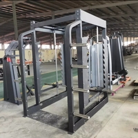 Machine d'entraînement fonctionnelle créative et crémaillère à squats pour la vente, Meilleure machine Smith, Crémaillère à squats de gym, Half Squat Power Rack, Smith 3D