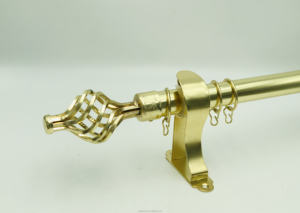 Accessoires Windows de bonne qualité Tringles à rideaux réglables allongées <span class=keywords><strong>Tringle</strong></span> à rideaux classique or argent pour la maison - Product Image 6