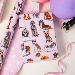 Dogs With Accessories Gift <b>Wrapping</b> <b>Paper</b> Double Sided Art <b>Paper</b> 80GSM Eco-Friendly For Gift & Craft Use - Product Image 1
