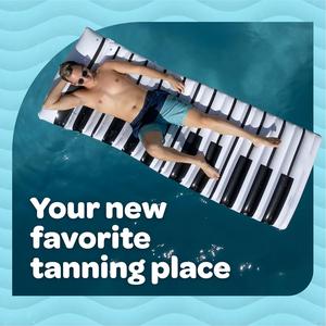 Colchoneta Inflable de PVC con Diseño de Teclado de Piano para Piscina, para Adultos - Product Image 2