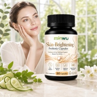 Capsules Probiotiques Végétaliennes Sans OGM Sans Gluten Sans Produits Laitiers Naturelles Végétariennes à Base de Plantes pour Adultes Éclaircissantes pour la Peau