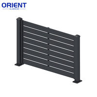Clôture décorative anti-escalade Poteau en aluminium pour jardin extérieur Latte horizontale Intimité Clôture verte artificielle