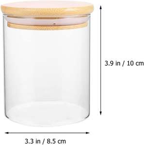 Wholesale Transparent White Black Matte Empty 8 oz 10 oz 14 oz Wide Mouth <b>Glass</b> Wax Candle Jar with Wooden Cork Lid - Product Image 2