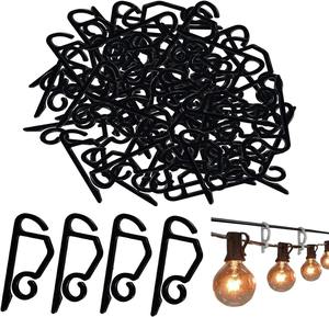 Clip <span class=keywords><strong>de</strong></span> fixation pour guirlande lumineuse <span class=keywords><strong>de</strong></span> Noël <span class=keywords><strong>extérieur</strong></span>, en plastique, étanche, noir - Product Image 5