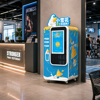 Distributeur automatique intelligent de crème glacée molle, service rapide en 15 secondes, 59 saveurs personnalisables, paiement par code NFC et QR