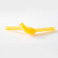 Lot de 6 pailles réutilisables en silicone lavables et écologiques, 23,5 cm de long, flexibles, pour gobelets de 20/30/32 oz, sûres pour les enfants