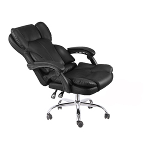 Chaise de bureau de direction moderne pivotante à dossier moyen, en cuir PU de luxe, réglable en hauteur, prix de gros - Product Image 5