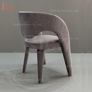 En gros Meilleur vente Maison Tissu Velours Dinant la Chaise Antique Rembourré Fauteuil Arrondi - Product Image 6