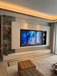 Mobile <span class=keywords><strong>TV</strong></span> Moderno di Lusso per Soggiorno, Mobile <span class=keywords><strong>TV</strong></span> a Parete in Ardesia, Arredamento in Legno per Soggiorno - Product Image 5