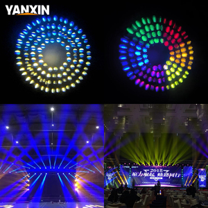 Faro mobile a fascio ad alta luminosità da 380W con prisma arcobaleno e gobo per palcoscenici rotanti, ideale per discoteche ed eventi musicali dal vivo - Product Image 2