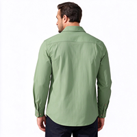 Chemise-veste légère pour homme, manches longues, style utilitaire, avec poches poitrine, séchage rapide, infroissable, décontractée