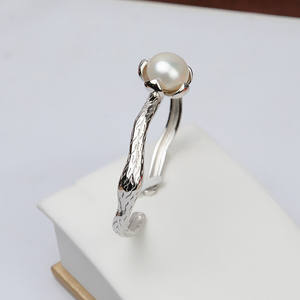 Brazalete de Plata S925 con Flor de Loto y 8-10 Perlas, Accesorios de Joyería DIY para Mujer, Bandeja Vacía para Pulseras de Perlas Semiterminadas - Product Image 2