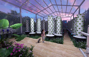 Tour de culture hydroponique verticale intelligente de grande taille pour serre avec système de circulation d'eau automatisé pour laitue, fraises et piments - Product Image 4