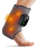 Appareil de massage vibrant pour la plante des pieds avec compresse chaude, rechargeable par USB, fonction musicale, support de cheville