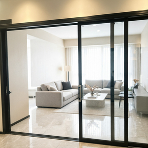 Porte coulissante en aluminium à cadre étroit, best-seller, silencieuse, étanche, anti-moisissure, avec verre creux, taille personnalisée - Product Image 3
