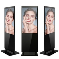 Pantalla LCD de 55 Pulgadas 16:9 para Publicidad en Centros Comerciales, con Soporte de Pie para Tiendas, Aeropuertos y Metro