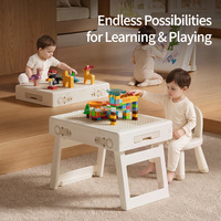 Table d'activités pliable pour tout-petits Vsuch, table et chaise pour enfants, idéale pour jouer, dessiner et apprendre en intérieur