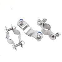 Collier de serrage double boulon en acier inoxydable 304, fixation hydraulique personnalisée pour tuyaux, support de tube antirouille, vente en gros