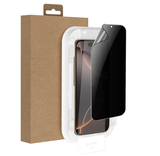 New Arrival Paper Easy Install Applicator Dust Free 9H Privacy Ceramic Glass Anti-scratch Screen Protector for IPhone18series
