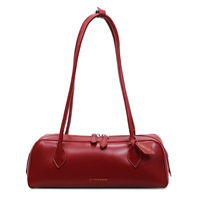 Sac de bowling rétro pour femmes, sac à main à bandoulière en cuir PU de grande capacité avec double fermeture éclair