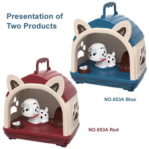 Jouet de maison de <span class=keywords><strong>chien</strong></span> virtuel interactif personnalisé, musique et lumière, ensemble de soins en plastique pour enfants, cadeau éducatif de jeu d'imitation - Product Image 6