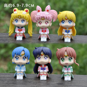 Figurine PVC tendance <span class=keywords><strong>Sailor</strong></span> <span class=keywords><strong>Moon</strong></span>, modèle mignon Tsukino Usagi, petite poupée ornementale, cadeau pour filles de 14 ans et plus - Product Image 6
