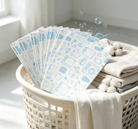 Feuilles de lessive super concentrées écologiques à motifs imprimés mignons et jetables |   Bandes de lessive parfum lavande