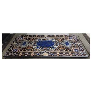 Rectangulaire Marbre Pietra Dura Dessus De Table - Product Image 1