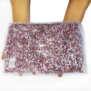 أحجار الراين بالجملة أحجار الراين والزجاج أحجار الراين غير الساخنة تثبيت الكريستال مسطحة الظهر يانتو بالجملة أسود 1 حقيبة المحمول للأحذية خالية من الرصاص - Product Image 3