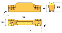 Alat Pembuat Alur TaeguTec Geometry TDC 3 dengan Sisipan Karbida Tungsten untuk Baja Tahan Karat