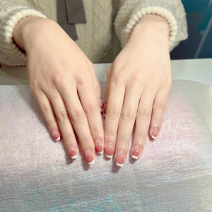 Puntas portátiles hechas a mano, pequeño libro rojo de Ballet corto, superventas, blanco, francés, rubor, puro deseo, arte terminado, pegatinas para uñas - Product Image 1