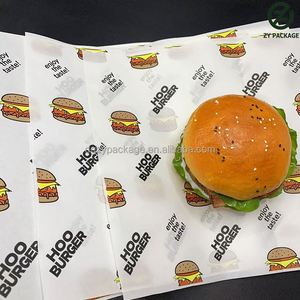 Emballage alimentaire écologique personnalisé en gros, résistant à la graisse, enduit de PE, pour sandwichs, frites, pain, gelée - Product Image 1