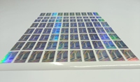 Autocollants adhésifs holographiques à effet de sécurité, impression personnalisée, étiquettes holographiques en PET imperméables, logo laser pour bougies