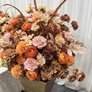 Silk Flower Centerpiece Arrangement for Wedding Back to School Banquet-Handmade Realistic <b>Decor</b> - Product Image 2