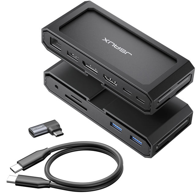 JSAUX 11 in 1 Steam Deck Accessories Black Docking Station for Gaming Console