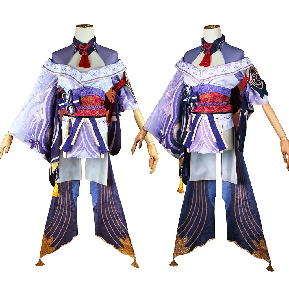 Jogo Cosplay Genshin Impacto Shogun Traje Cosplay Outfits Conjunto Completo Vestido Peruca Headwear para Anime Expo