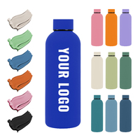 Bouteille d'eau de sport promotionnelle en acier inoxydable 500ml 750ml 1L bouteille d'eau potable pour les entreprises