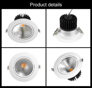 Luz descendente empotrada <span class=keywords><strong>led</strong></span> para iluminación comercial, alta calidad, diámetro de 250mm, 50w - Product Image 6