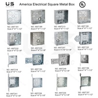 Boîte de jonction électrique en acier galvanisé 8650 de 4 po x 2 po, 1 gang, IP65, argentée, soudée, résistante aux intempéries, boîte à interrupteur