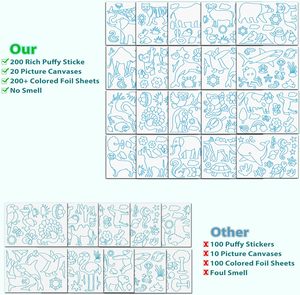 Pase la imagen para hacer zoom en el kit de juguetes de actividades artísticas y artesanales, manualidades de animales divertidos en papel de aluminio, juguete creativo Toty DIY del año, Sin desorden A - Product Image 5