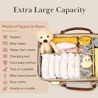 Sac fourre-tout en polyester pliable extra large avec motif imprimé maman pour la maison, la voiture ou l'hôpital