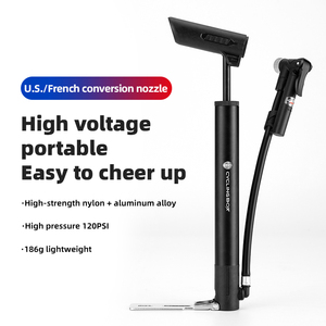 Bomba de Aire Manual Portátil CNC para Bicicleta, Alta Presión 120PSI, Válvula <span class=keywords><strong>Presta</strong></span> y Schrader, Inflador de Neumáticos para Bicicleta de Montaña y Carretera, Aleación de Aluminio - Product Image 1