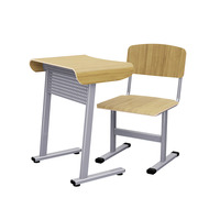 Bureau et chaise d'école primaire en bois, mobilier classique, ensembles de tables et chaises pour écoles